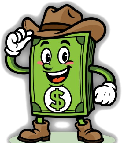 Cash Cowboy mascot giving thumbs up